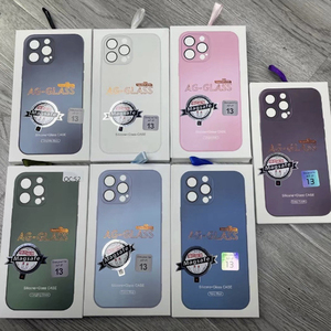 เคสชาร์จโทรศัพท์แบบแม่เหล็กไร้สายสำหรับ Apple <span class=keywords><strong>iPhone</strong></span> 15 14 13 12 <span class=keywords><strong>11</strong></span> <span class=keywords><strong>PROMAX</strong></span> กระจกของแท้พร้อมฟิล์มเลนส์ AG เคลือบมือถือ - Product Image 1