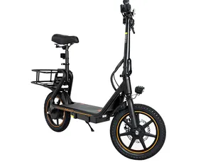 14 inch cheap electric scooter Kukirin C1 manufacturer 350w 25km/h lightweight adult folding electric mobility scooter with seat
