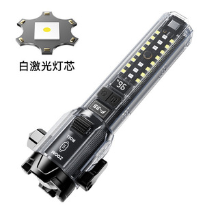 F-35 Multi Function Car Window Breaker Hammer With <b>Roller</b> Zoom Flashlight White Laser Emergency Rescue <b>Tool</b> Type C Charging - Product Image 5