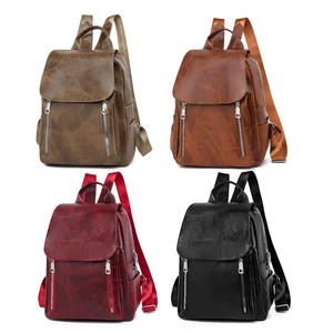 Mochila escolar Vintage, mochila de cuero PU para mujer, mochila escolar para ordenador portátil, bolsas de viaje de gran capacidad <span class=keywords><strong>o</strong></span> de viaje - Product Image 2