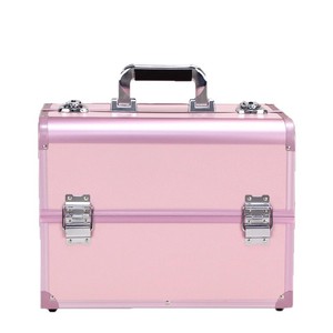 Trousse de maquillage portable Qihui rose gold en ABS avec serrure pour outils cosmétiques, usage domestique, été 2024 - Product Image 5