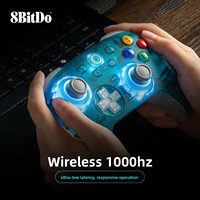 Control Inalámbrico 8BitDo Orion 2 de Segunda Generación, Azul Transparente, Joysticks TMR, Gatillos Dobles, Triple Modo para PC/Android
