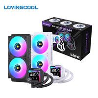 Refroidisseur liquide pour processeur AIO personnalisable LOVINGCOOL 240/360 mm, refroidissement par eau OEM, affichage numérique, température en temps réel, directement de l'usine