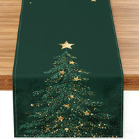 Taplak Meja Natal Taplak Meja Seperti Linen Natal Taplak Meja Kreatif Motif Kepingan Salju Manusia Salju untuk Dekorasi Meja Makan Natal.