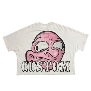 Impresión de pantalla de alta calidad para hombre, 250 240Gsm, camiseta personalizada en blanco con hombros caídos, camiseta pesada de gran tamaño, camiseta recortada cuadrada - Product Image 2