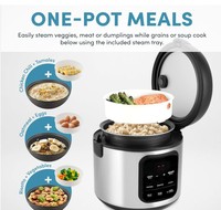 Cuisinière à riz automatique numérique en acier inoxydable grande capacité et cuiseur lent électrique multifonction 8-en-1 pour la maison
