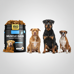 Complément Alimentaire <span class=keywords><strong>pour</strong></span> Chiens : Gommes Molles <span class=keywords><strong>pour</strong></span> une Prise de Poids Rapide et le Développement Musculaire – Fortifiant Musculaire à Haute Teneur Calorique avec HMB - Product Image 1