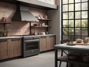 Armoires de cuisine entièrement assemblées en bois avec comptoirs en pierre de quartz et cuisinières intégrées, armoires suspendues - Product Image 5