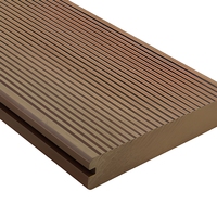 Planches de terrasse en composite WPC rainurées et côtelées, imperméables, antidérapantes, à clipser, aspect bois, pour jardin et balcon