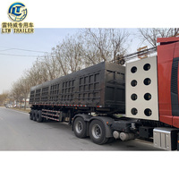 3/4 essieux 80 tonnes Type Van conteneur, benne latérale à Grain agricole, vidage Semi-remorque