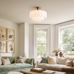 SIMIGLighting Rétro <span class=keywords><strong>Jules</strong></span> Plafonnier encastré en verre blanc laiteux - Product Image 4