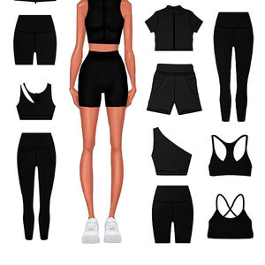 Personalizzazione del giogo all'ingrosso Set di abbigliamento attivo 3 pezzi donne palestra allenamento senza soluzione di continuità Yoga Set - Product Image 2