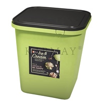 Récipient à crème glacée 5L 4.4 pintes, bacs à crème glacée maison réutilisables avec stockage de congélateur empilable pour yaourt, sorbet, gelato