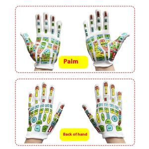 Guantes de masaje de manos con estampado en Color de alta definición de doble cara Acupoint & Palm Reflex Area Meridian Care English - Product Image 4