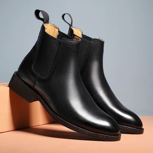 Productos para Dropshipping, Botas Chelsea de Alta Calidad, Zapatos de Cuero para Hombre, Botas de Cuero de Caña Alta para Hombre, Tallas Grandes 35-46 - Product Image 2