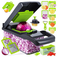 Meilleure Vente 16 en 1 Professionnel Ustensiles de Cuisine Commerciaux Manuels pour Oignons Gadgets Maison et Cuisine Outils pour Fruits et Légumes