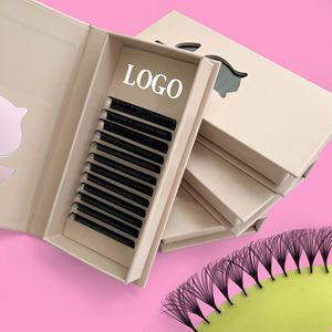 LB LJ LC LD <span class=keywords><strong>M</strong></span>卷曲高级睫毛延伸丝睫毛托盘批发羊绒哑光黑色睫毛延伸 - Product Image 6