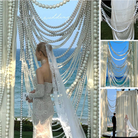 Chaîne de perles en mousse super grande et moderne pour la décoration murale, les fêtes d'anniversaire, les décorations de mariage, les accessoires photo pour les fêtes