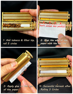paper roller for tobacco 79mm 1 1/4 & 1 1/2 RAW Cigarette Hand Rolling Machine Regular Cigarette Roller Machine Automatic Box,