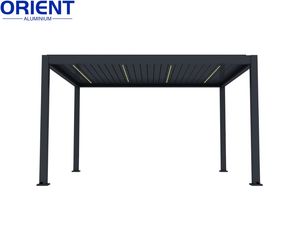 3x3 3x4 <span class=keywords><strong>3x5</strong></span> 3x6 4x3 4x4 4x5 4x5 4x6 5x3 5x4 <span class=keywords><strong>Pergola</strong></span> d'extérieur en <span class=keywords><strong>aluminium</strong></span> motorisé Bioclimatique <span class=keywords><strong>pergola</strong></span> à toit persiennes avec écran - Product Image 3