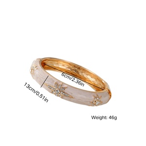 Bracelets à maillons pour femmes, plaqués or émaillé, zircon, design de niche, effet goutte d'huile, plusieurs couleurs, best-seller, en stock - Product Image 6