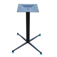 # Base de table en acier inoxydable peint noir 201, 700x700xH720mm |   Support carré en fer avec pieds de nivellement réglables