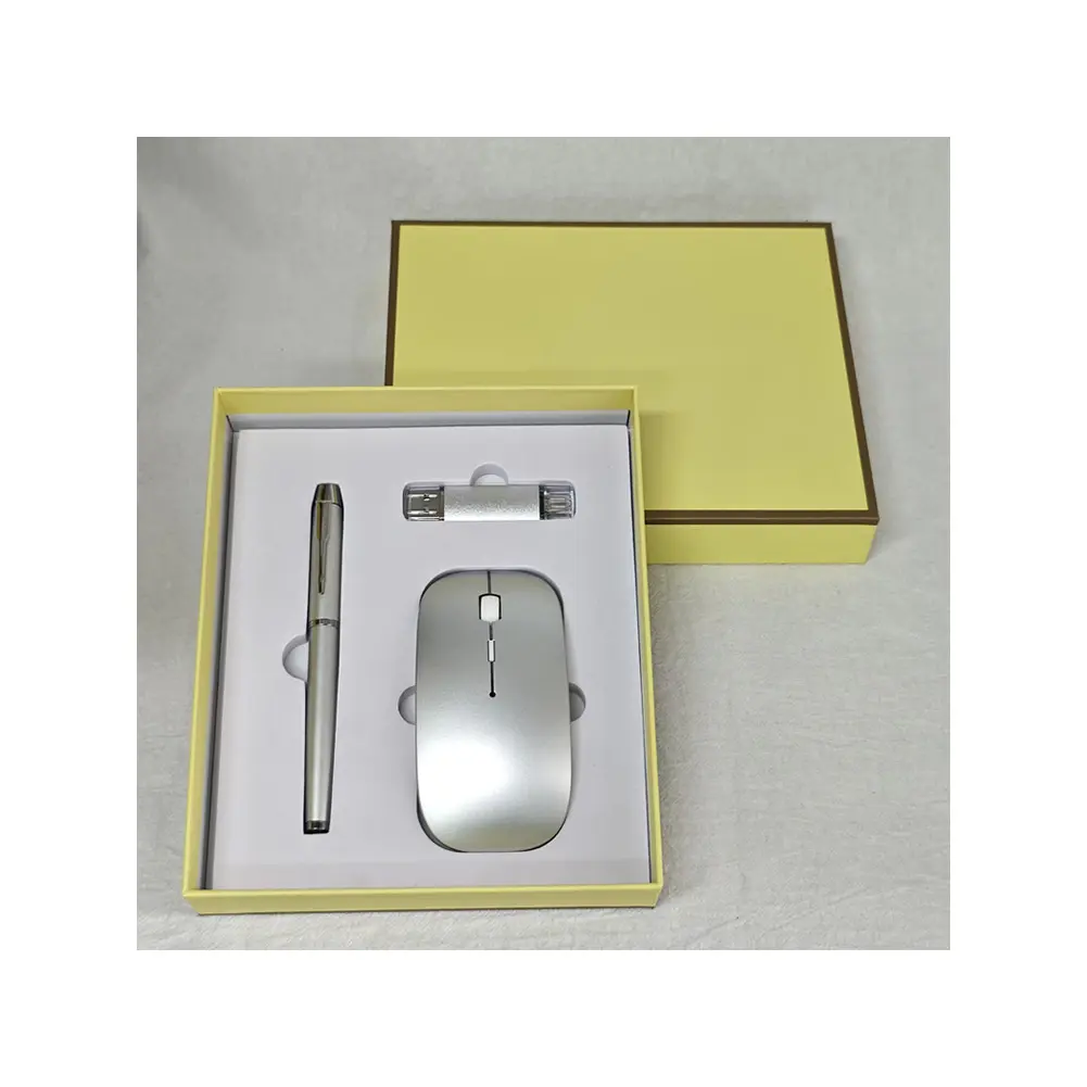 Boce Custom luxury 3-in-1 wireless mouse USB Flash Drive Pen Company Gift Set