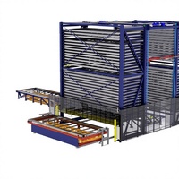 Système de stockage vertical automatique à 5 niveaux en acier, étagère intelligente réglable, module de levage pour inventaire de poids