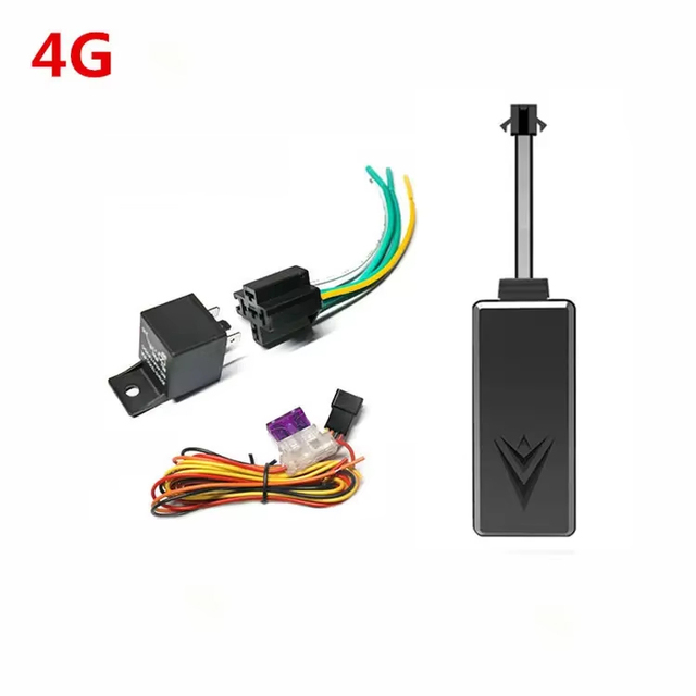 4G GPS Tracker with Relay Real Time Vehicle Tracking Device GT06 Protocol Remote Cut Off Engine Global GPS Tracker Free Platform