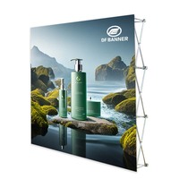 Bannière de plafond en tissu tendu pop-up facile à installer, équipement d'exposition personnalisé pour stand de salon professionnel