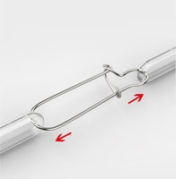 Konektor Pancing Duo-lock Snap Hooked Snap Air Tawar Air Asin Kawat Stainless Solid Pengunci Cepat Pengunci Aman