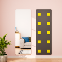 Miroir mural en acrylique auto-adhésif, souple, incassable, sans cadre, pour décoration intérieure, découpe aléatoire, fourni par l'usine