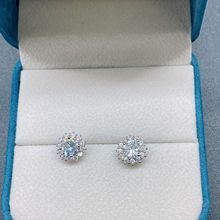 Conjunto de joyería para mujer, collar con colgante de circón de acero inoxidable brillante y conjunto de pendientes de tuerca para regalo - Product Image 5