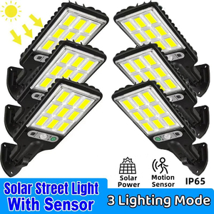 108cob LED năng lượng mặt trời ánh sáng đường phố không dây ngoài trời an ninh Đèn tường cảm biến chuyển động 3 chế độ cửa trước vườn hiên IP65 đường sử dụng - Product Image 4