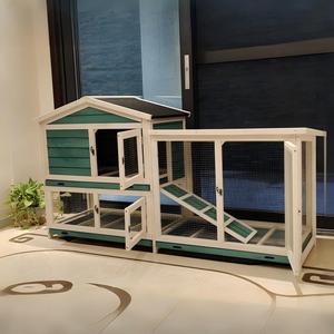 2026Wood Jaula Móvil Grande y Económica para Conejos y Gallinas, <span class=keywords><strong>Caseta</strong></span> Exterior para Pájaros, Cueva para Gatos, <span class=keywords><strong>Gallinero</strong></span> Portátil para Cría de Aves y Mascotas - Product Image 6