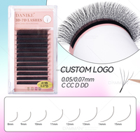 Livraison Gratuite Extensions de Cils 4D en Forme de W, Volume Naturel Doux, 0.07mm Courbure C/D, Mixte 8-15mm, Bouquets Pré-faits, Faux Cils
