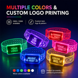 Pulseras LED Luminosas, Brazaletes Brillantes, Pulseras de PVC que se Iluminan en la Oscuridad, para Fiestas, Pascua, Navidad, Año Nuevo - Product Image 1