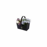 Boîte à fleurs à petit seau à la mode de couleur macaron, boîte à fleurs éternelle avec boîte-cadeau à la main