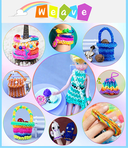 रबर बैंड ब्रेसलेट किट हथकरघा शिल्प कला सीखने के लिए तैयार करने वाले बच्चों के लिए आर्ट आर्ट क्राफ्ट शैक्षिक खिलौने के लिए सेट - Product Image 4