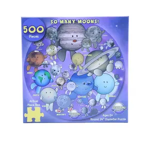 Tùy chỉnh jigsaw puzzle trẻ em của Câu Đố 500 miếng đóng hộp hành tinh Câu Đố ghép hình đồ chơi