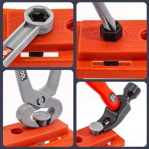 Jumon Kids <b>Tool</b> Toys Children's Pretend Play Plastic Set <b>Carpenter</b> Woodworking Repair & Garden Gear Including <b>Tool</b> Box and Belt - Product Image 2