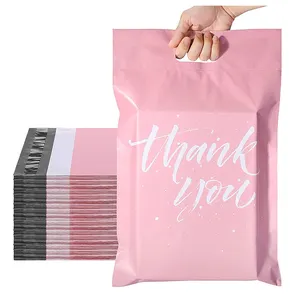 Pink Poly Mail Mailer Bag Custom Logo Postage Mailing Bags Custom Poly Bags With Handle