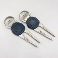 SY 38 Vente en gros usine Outil de réparation de divots de golf en métal vierge avec revêtement en caoutchouc, personnalisable avec logo, accessoires marqueur de balle Guangdong
