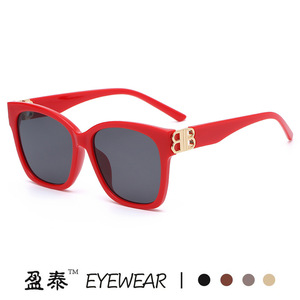 Yingtai Eyewear Double B <b>Square</b> <b>Frame</b> Sunglasses UV400 Protection Women's Fashion Sun Glasses - Product Image 5