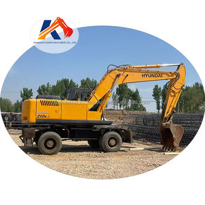 Excavatrice sur pneus Hyundai 210W-7 d'occasion de haute qualité de Corée du Sud à vendre - Product Image 1