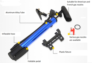 Pompe à vélo FeiLang Mini portable de haute qualité en aluminium + ABS pour VTT et vélo de route avec valve Schrader, manomètre 80-130 PSI, RAPIDE - Product Image 4