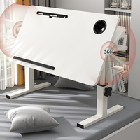 Bureau d'ordinateur simple Bjflamingo, table de lit, petite table, table d'étude pour étudiants, table de chambre à coucher, bureau réglable en hauteur