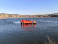 Nouveau modèle de jet ski, supercar aquatique, voiture de sport nautique, acier, métal, lac