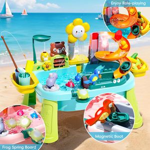 EPT Amélioré : Jouet de table pour évier de <span class=keywords><strong>cuisine</strong></span>, avec robinet à pompe électrique, pour <span class=keywords><strong>jeu</strong></span> de nourriture, accessoires de pêche, pour tout-petits, pour l'extérieur, l'été, le sable et l'eau - Product Image 5