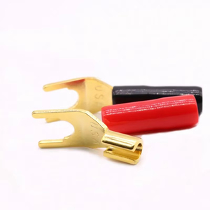 ปลั๊กกล้วยแบบ Y-Style ชุบทอง ปลั๊กกล้วยแบบ Tuning Fork ปลั๊กกล้วยแบบไม่ต้องบัดกรี สายลำโพง ขั้วต่อสายไฟ - Product Image 4